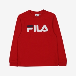 Fila Uno Linear Round - Poikien T Paita - TummanPunainen | FI-53149